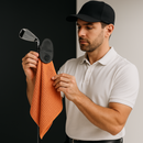 Toalha de golfe com patch magnético