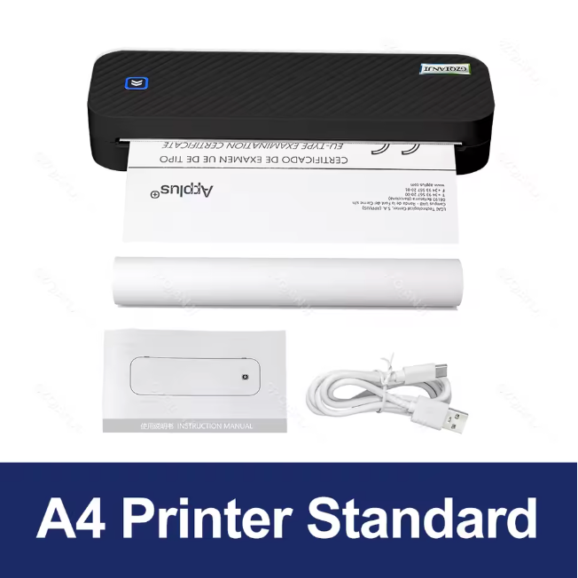 Impresora Térmica Portátil A4 – Bluetooth para Fotos y Documentos PDF
