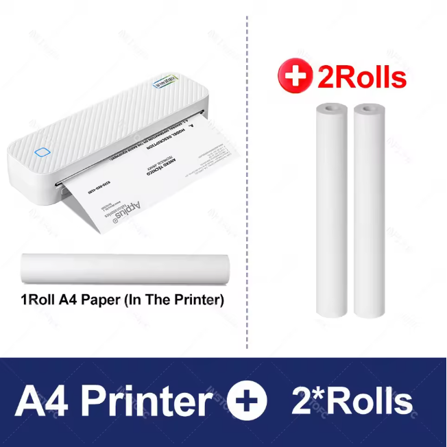 Impresora Térmica Portátil A4 – Bluetooth para Fotos y Documentos PDF