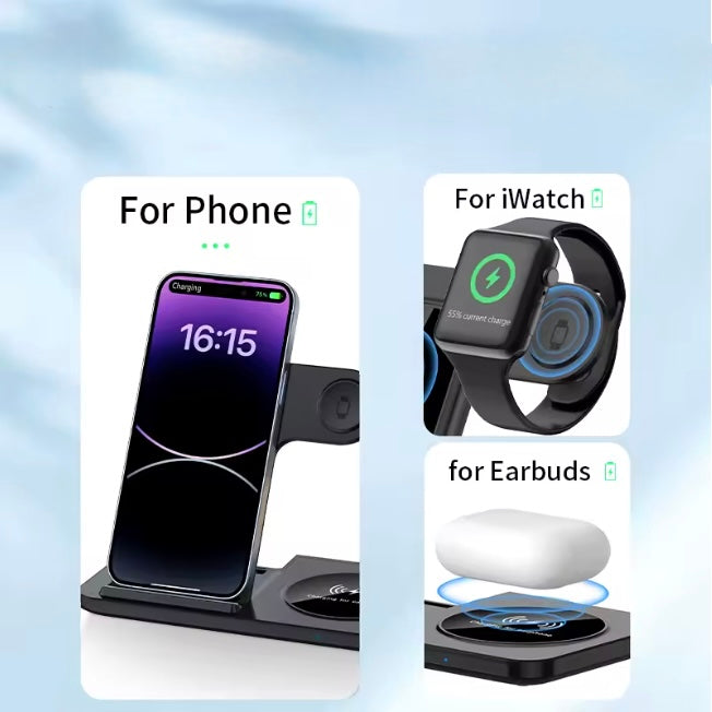 Cargador Ultra-Rápido – Estación de Carga Inalámbrica Plegable